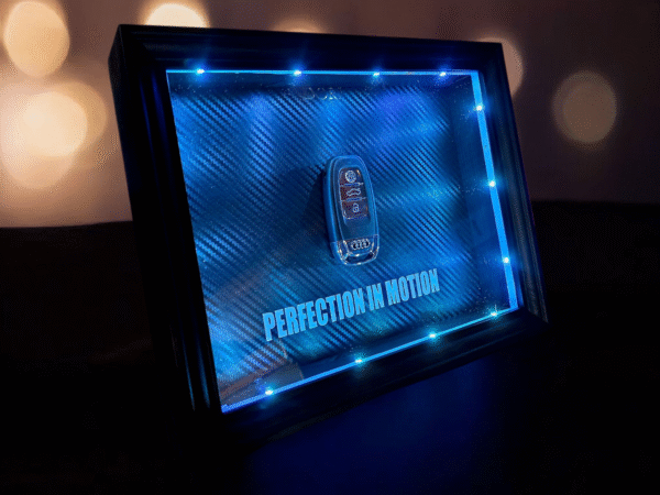 Audi GLOW paveikslas su RGB LED apšvietimu – PERFECTION IN MOTION – DORI